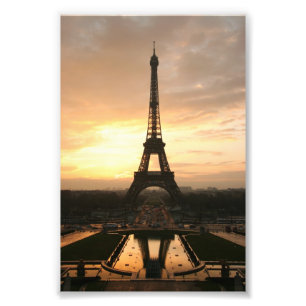 Impression Photo Tour Eiffel au lever de soleil du Trocadero