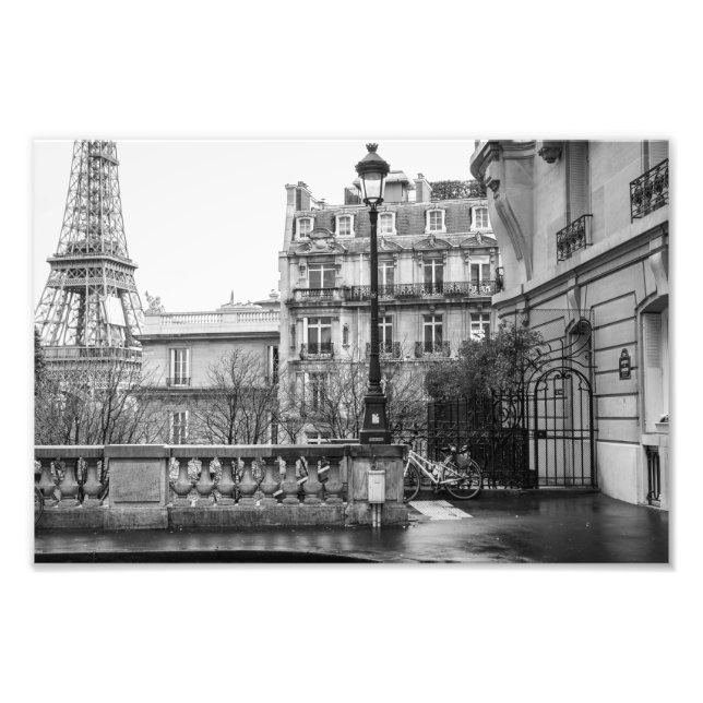 Impression Photo Tour Eiffel - Noir et Blanc (Devant)
