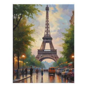 Impression Photo Tour Eiffel Paris Travel Vintage Retro Art