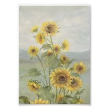 Tournesol moderne Image aquarelle et personnalisée