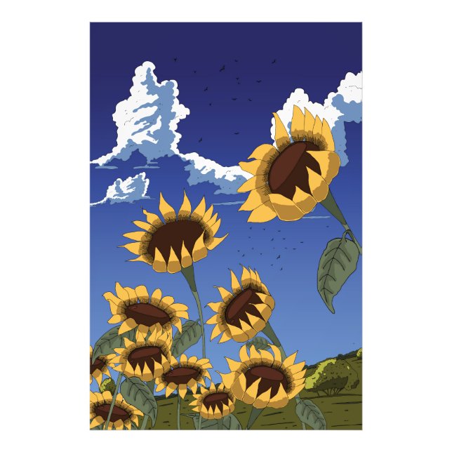 Impression Photo Tournesols en été (Devant)