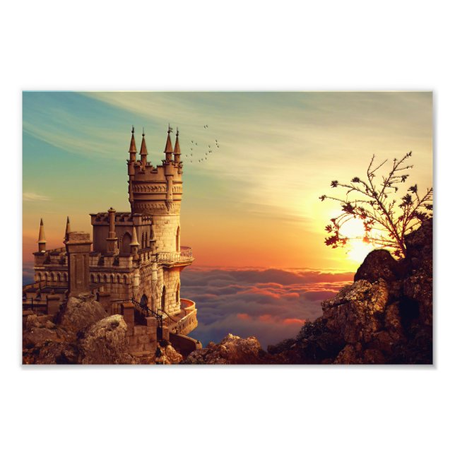 Impression Photo Tours de château dans le ciel (Devant)