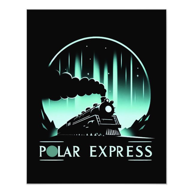 Impression Photo Train Stylé Polar Express (Devant)