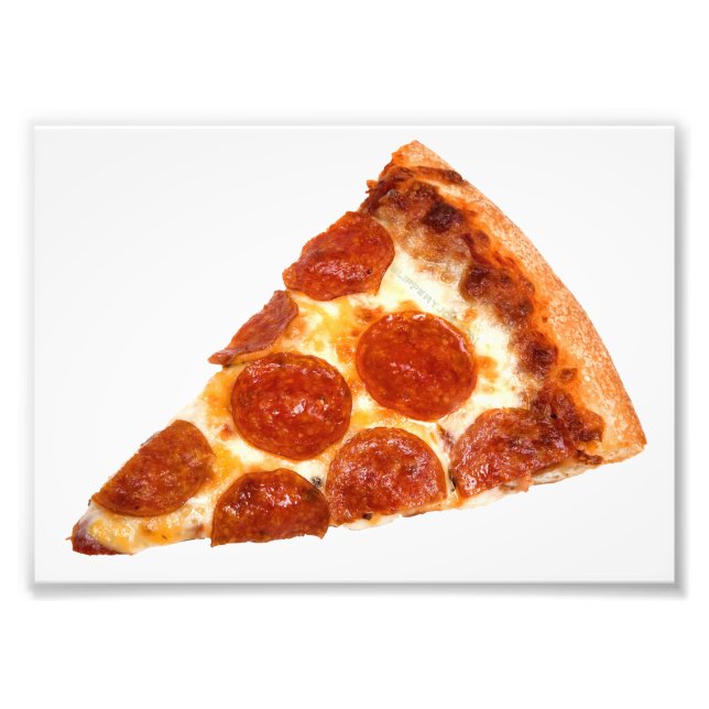 Impression Photo Tranche de pizza pepperoni classique de SlipperyJo (Devant)