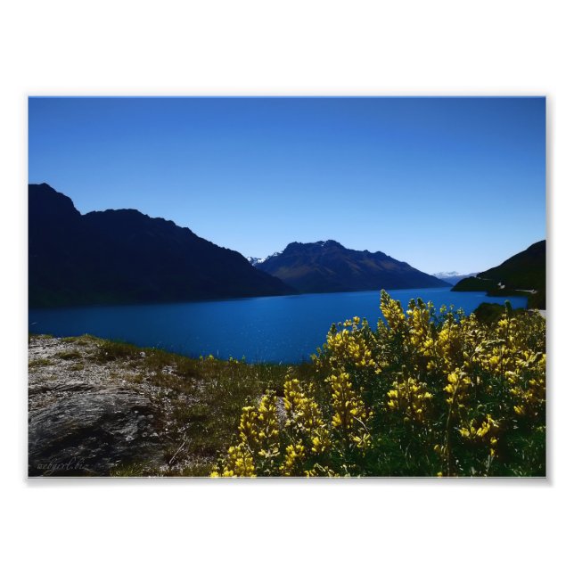 Impression Photo Tranquillité Blues South Island, Nouvelle-Zélande  (Devant)