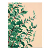 Tranquillité sereine : Une aquarelle botanique