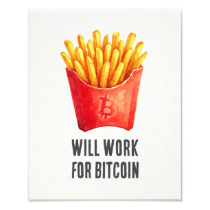 Impression Photo Travaillerai pour Bitcoin