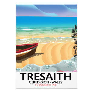 Impression Photo Tresaith, Ceredigion plage Pays de Galles affiche