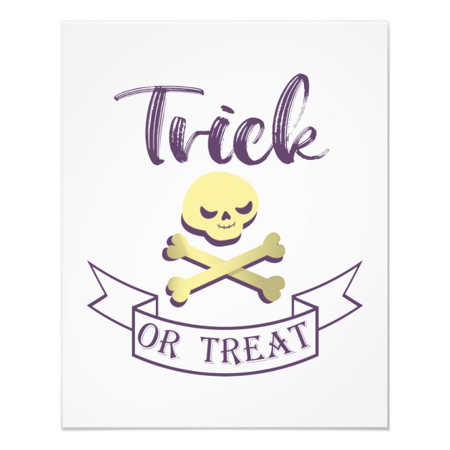 Impression Photo Tricoter ou traiter les os croisés du crâne Ruban  (Devant)