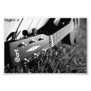 Impression Photo Trier la guitare Noir et Blanc