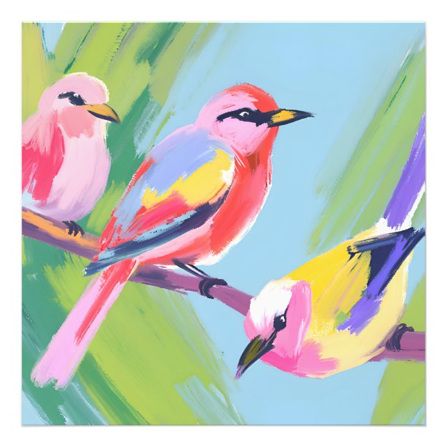 Impression Photo Trois oiseaux (Devant)