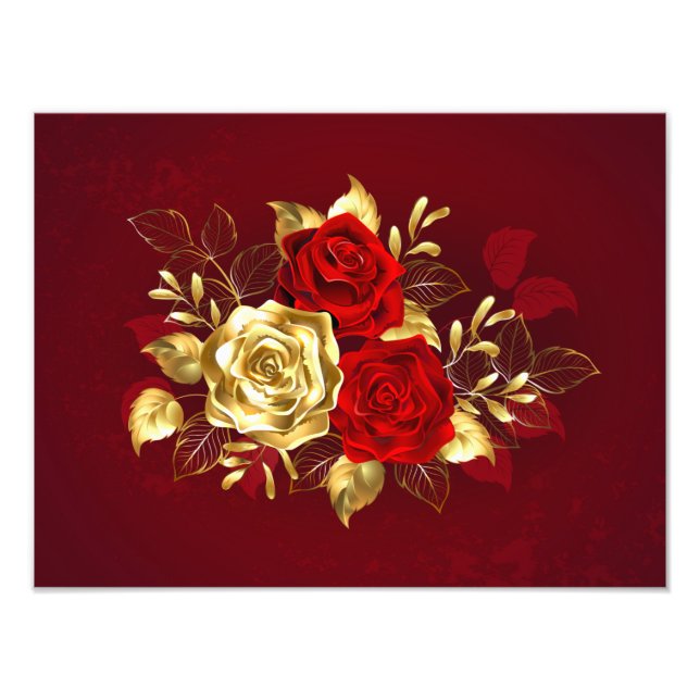 Impression Photo Trois Roses de bijoux (Devant)