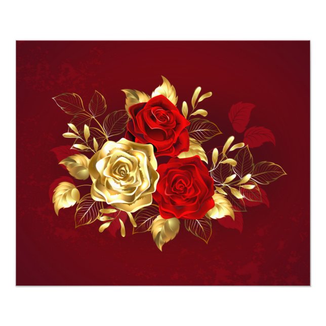 Impression Photo Trois Roses de bijoux (Devant)