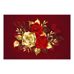 Impression Photo Trois Roses de bijoux
