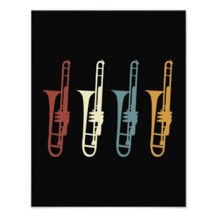 Impression Photo Trombone vintage et Tromboniste