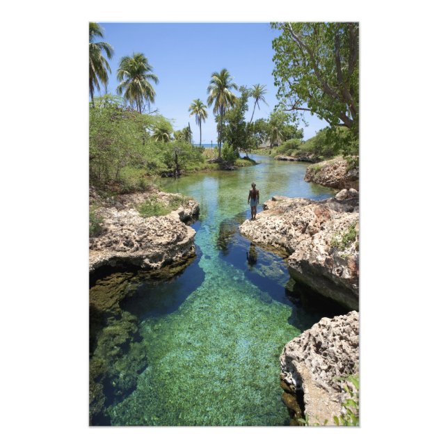 Impression Photo Trou de l'Alligator, ville de Black River, Jamaïqu (Devant)