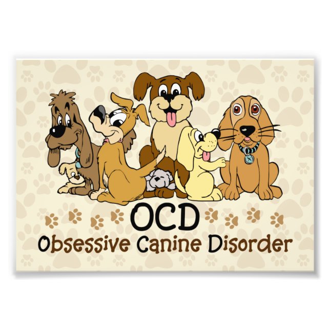 Impression Photo Trouble de la canine Obsessive de l'OCD (Devant)
