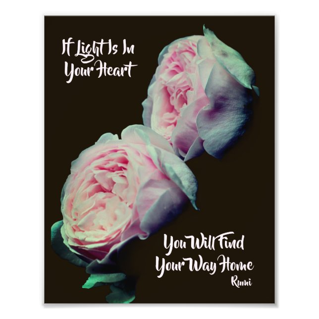 Impression Photo Trouvez votre chemin Accueil Citation Rumi Inspira (Devant)