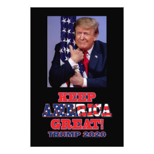 Impression Photo Trump 2020 Garder l'Amérique grande