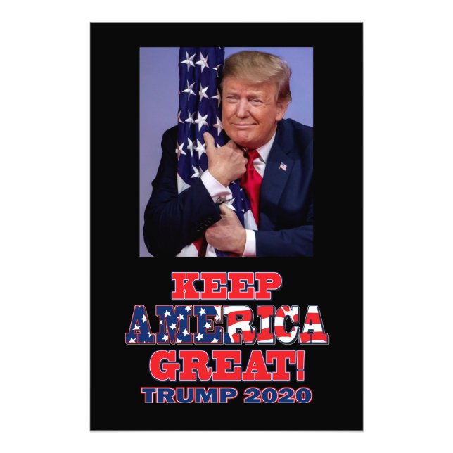 Impression Photo Trump 2020 Garder l'Amérique grande (Devant)