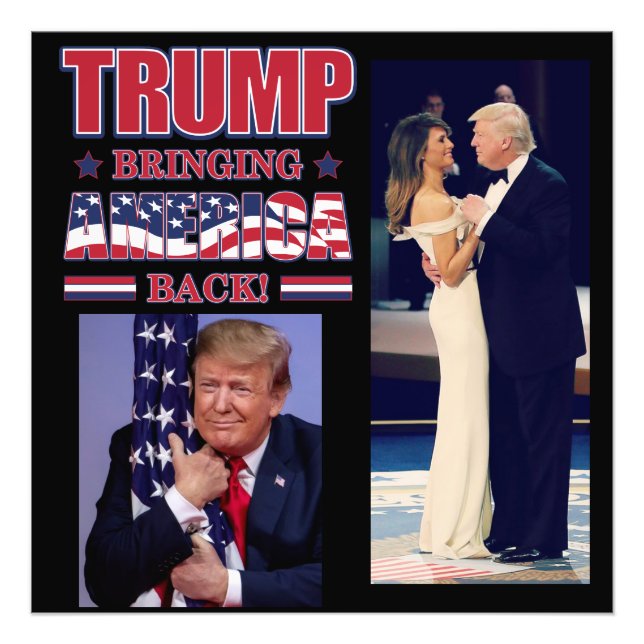 Impression Photo Trump 2020 rétablisse l'Amérique (Devant)