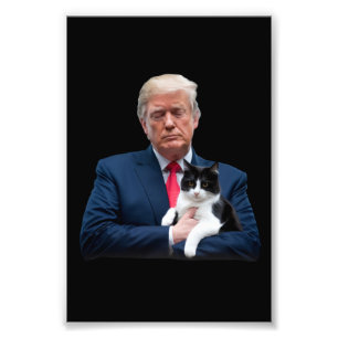 Impression Photo Trump 2024 Chat MAGA Drôle Chat Trump
