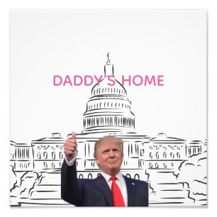 Impression Photo Trump 2024 Reprendre l'Amérique à la maison de pap