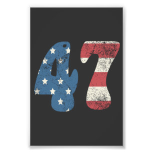 Impression Photo Trump 2024 Vintage drapeau patriotique américain 4