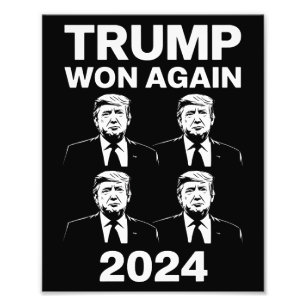 Impression Photo Trump a encore gagné Élection 2024 Jour d'investit