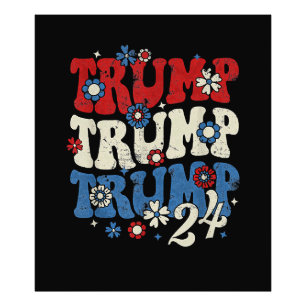 Impression Photo Trump Trump Trump 2024 Rétro