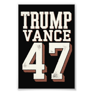 Impression Photo Trump Vance Président Vintage Trump Gagne