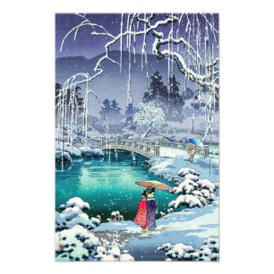 Impression Photo Tsuchiya Koitsu - Neige de printemps à Maruyama