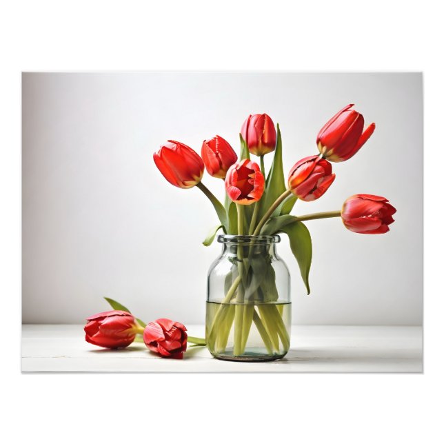 Impression Photo Tulipes de printemps pour la Saint Valentin (Devant)