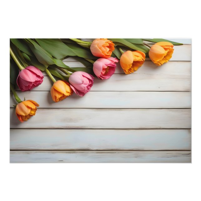 Impression Photo Tulipes de printemps pour la Saint Valentin (Devant)