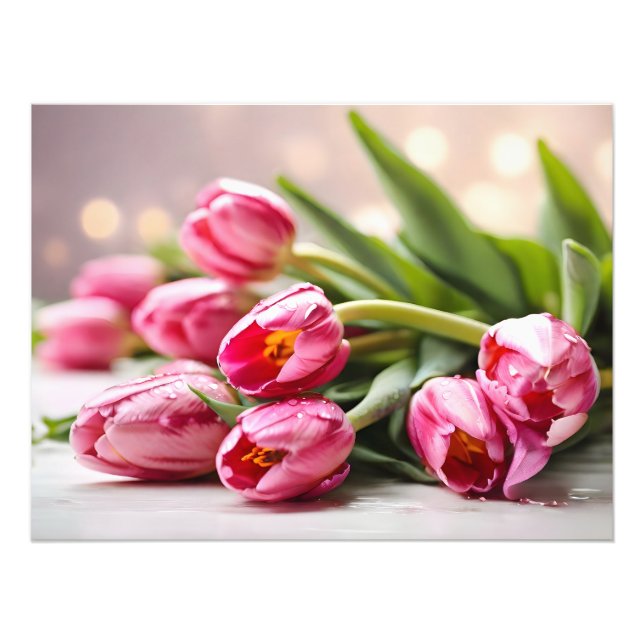 Impression Photo Tulipes de printemps pour la Saint Valentin (Devant)