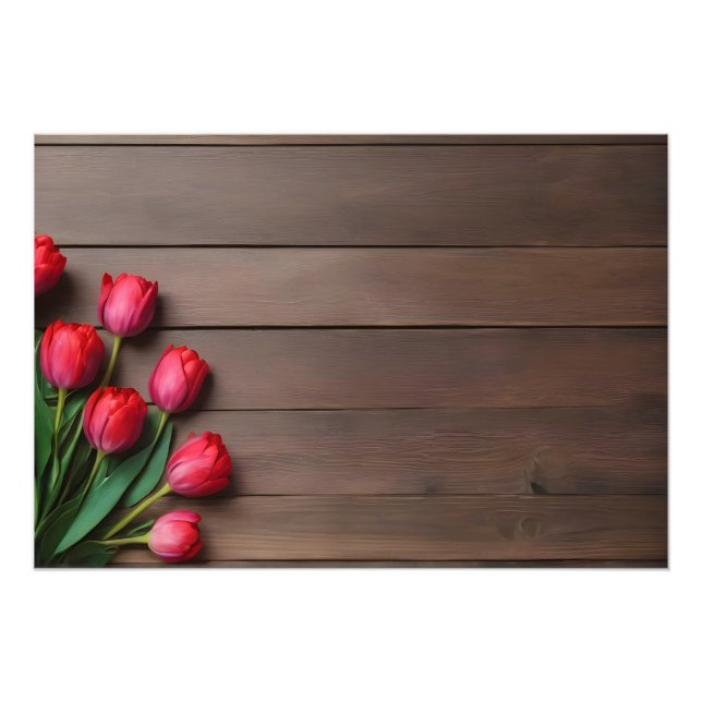 Impression Photo Tulipes de printemps pour la Saint Valentin (Devant)