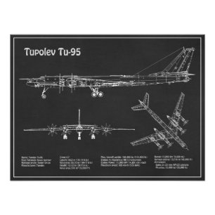 Impression Photo Tupolev Tu-95 - Plan directeur de l'avion PD