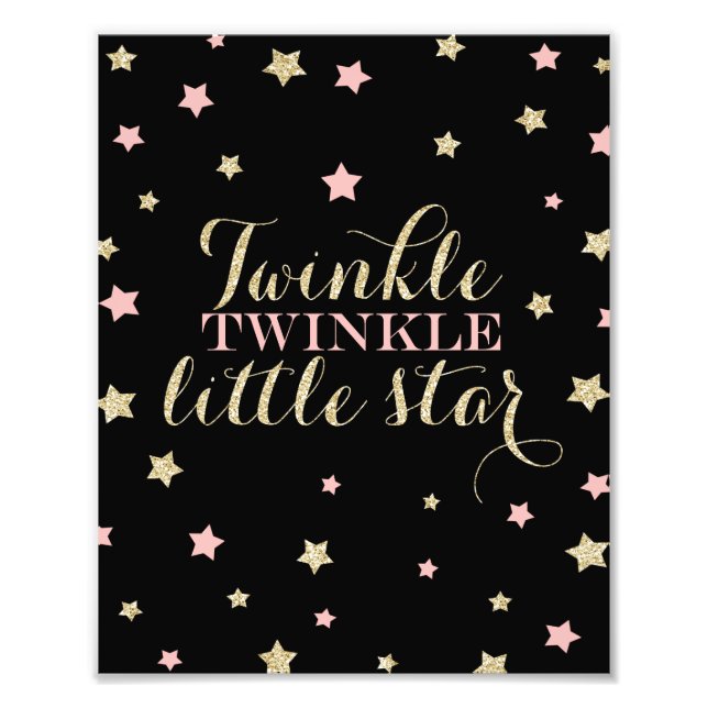 Impression Photo Twinkle Twinkle Little Stars Nursery Print (Devant)
