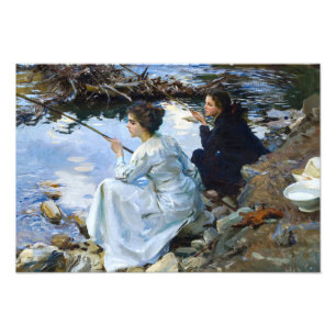Impression Photo Two Girls Fishing, 1912 par John Singer Sargent