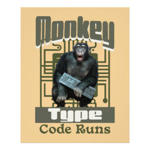 Impression Photo Type de singe, Code S'Exécute Drôle Développeur Fu