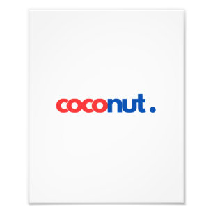 Impression Photo Typographie de la noix de coco