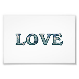 Impression Photo Typographie LOVE Motif Mandala