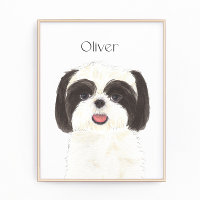 Tzu noir et blanc personnalisé