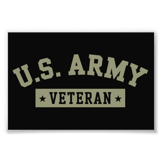 Impression Photo U.S. Army Veteran Veterans America American Flag (Devant)