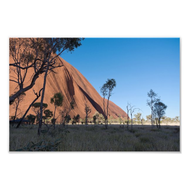 Impression Photo uluru et plaine désertique (Devant)