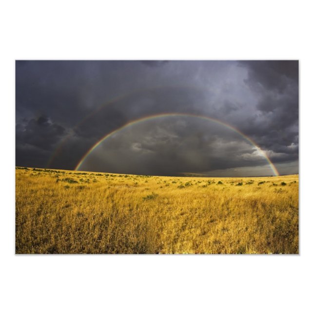 Impression Photo Un arc-en-ciel apparaissant à travers un après-mid (Devant)