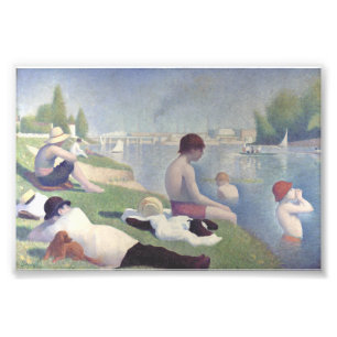 Impression Photo Un bain à Asnières de Georges Pierre Seurat