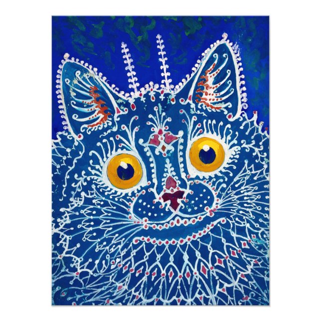 Impression Photo Un chat de style gothique par Louis Wain (Devant)