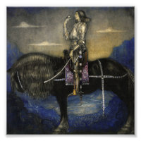 “Un chevalier arriva”Aquarelle de John Bauer