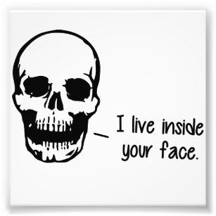 Impression Photo Un Crâne Vit À L'Intérieur De Votre Visage